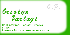 orsolya parlagi business card